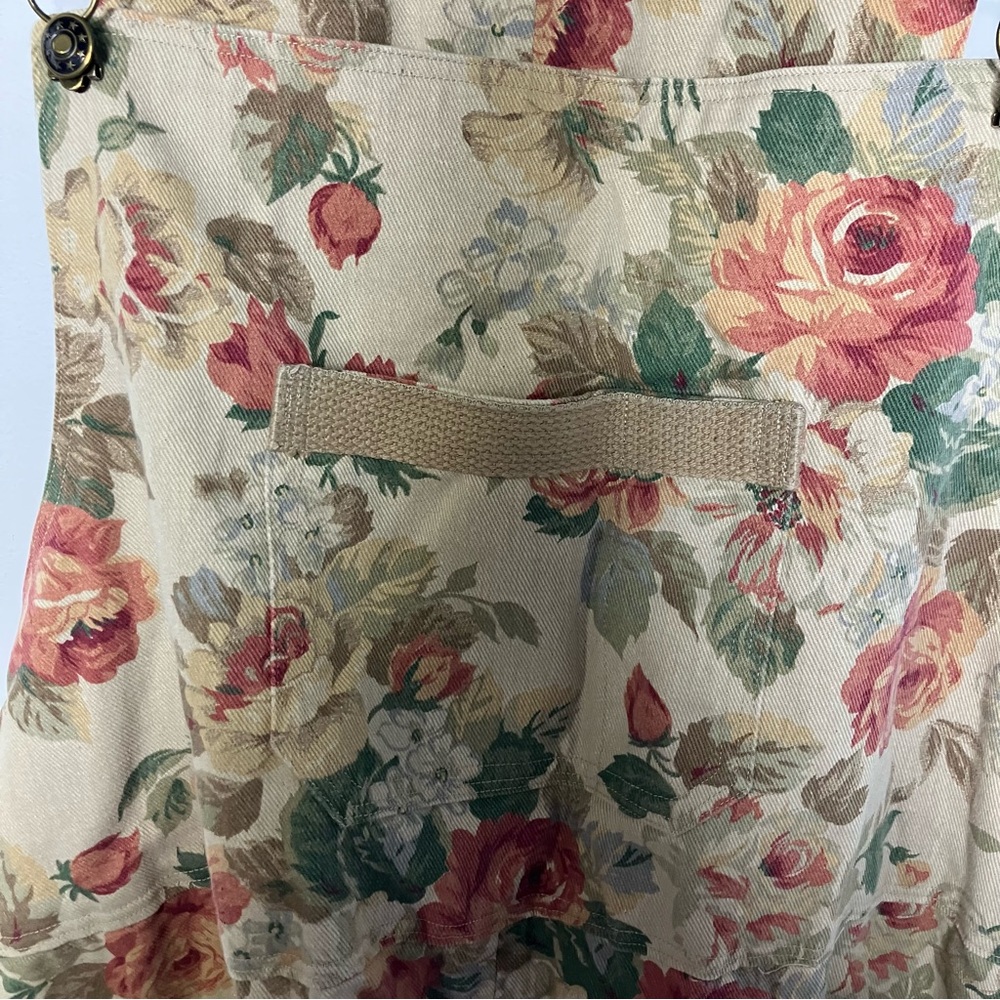 Handmade floral Jean Shortalls overalls casual approximately women’s size XL - Picture 8 of 12